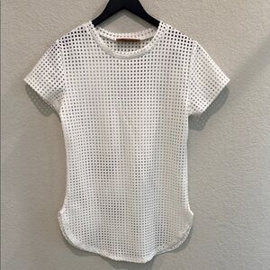 White Mesh Women Top missing size tag brand jasmine